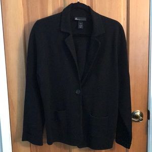 Black knit women’s blazer
